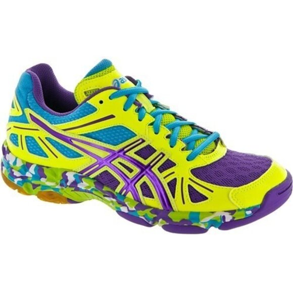 Asics Shoes - ASICS Gel Flashpoint Women’s Volleyball Shoes – Size 9 – Yellow/Purple/Blue
